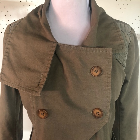 Samsoe Samsoe green utility trench belted jacket - Picture 2 of 7